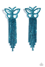 Load image into Gallery viewer, Billowing Butterflies Blue Earrings