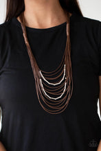 Load image into Gallery viewer, Nice CORD-ination Brown Necklace