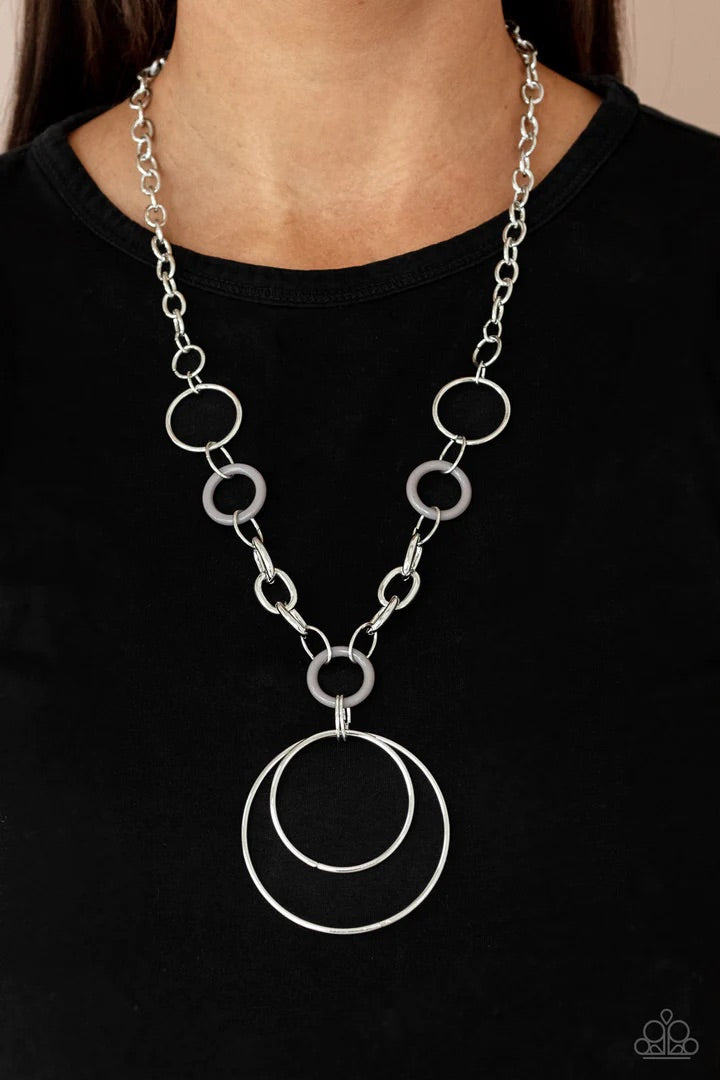 Hoop du Jour Silver Necklace