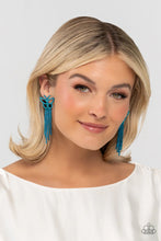 Load image into Gallery viewer, Billowing Butterflies Blue Earrings