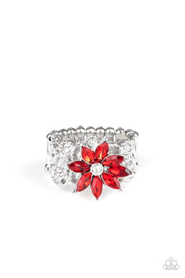 Brilliantly Blooming Red Ring