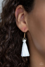 Load image into Gallery viewer, Triple the Tassel White Necklace