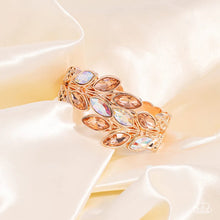 Load image into Gallery viewer, Luminous Laurels Rose Gold Hinged Bracelet