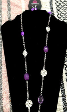 Glossy Glamorous Purple Necklace