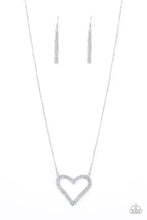 Load image into Gallery viewer, Pull Some Heart Strings White Necklace