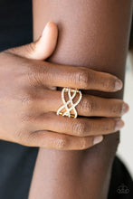 Load image into Gallery viewer, Cross Action Couture Gold Ring