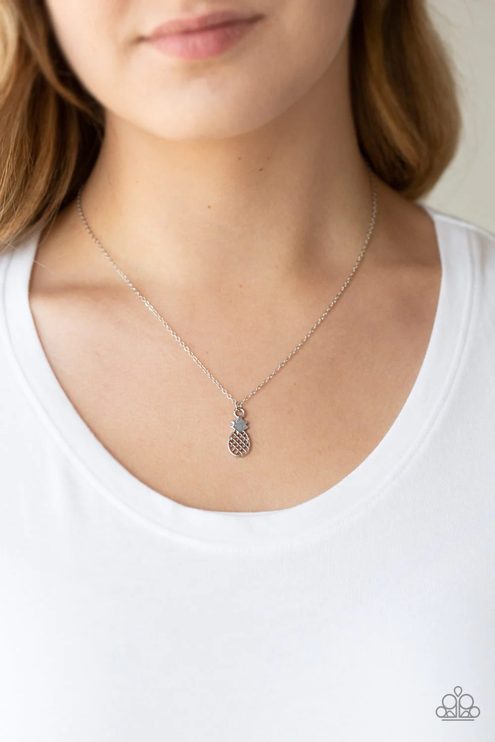 A Pineapple a Day Silver Necklace