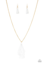 Load image into Gallery viewer, Triple the Tassel White Necklace