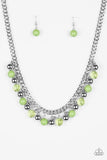 Load image into Gallery viewer, Keep A Glow Profile Green Necklace