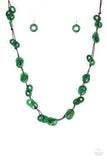 Load image into Gallery viewer, Waikiki Winds Green Wood Necklace