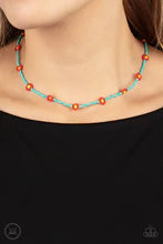 Colorfully Flower Child Blue Choker