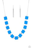 Load image into Gallery viewer, Hello Material Girl Blue Necklace