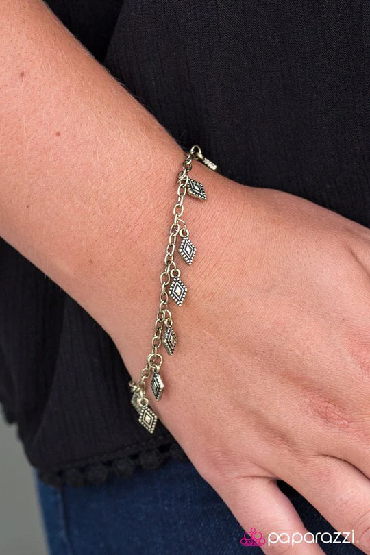 Diamond Dunes Brass Bracelet