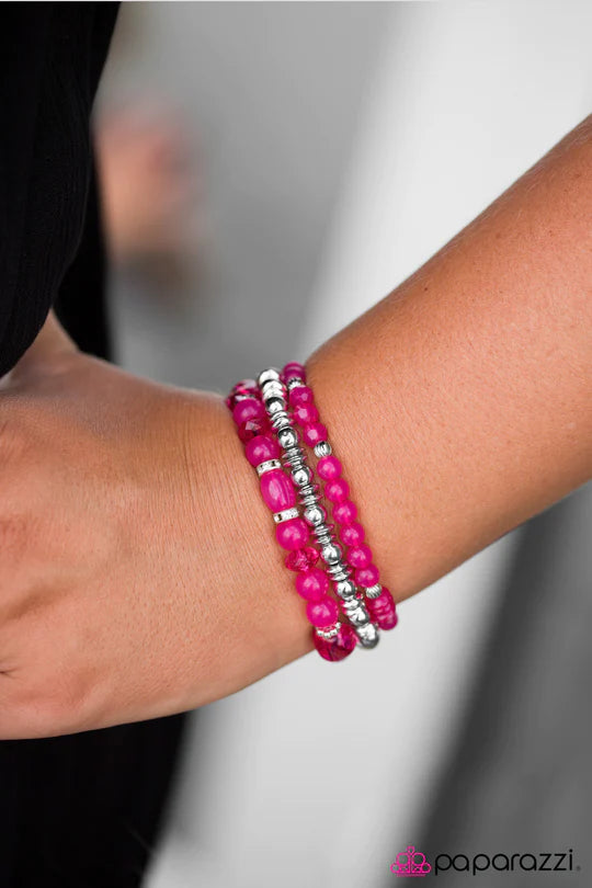 Colorfully Coordinated Pink Bracelet