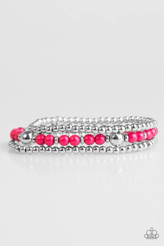 Colorfully Class Pink Bracelet
