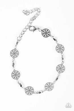 Only Time Wheel Tell Silver Bracelet