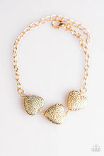 Load image into Gallery viewer, Hard Hearted Gold Bracelet