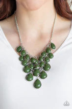 Load image into Gallery viewer, Shop Till You Teardrop Green Necklace