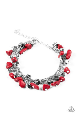 Colorful Cliffs Red Bracelet