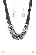 Load image into Gallery viewer, Lock Stock and Sparkle Black Necklace
