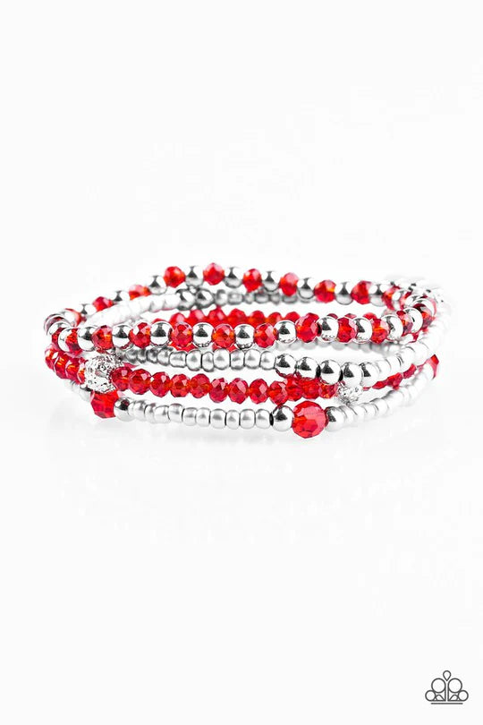 All Glam Red Bracelet