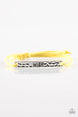 Careful What You Wish For Yellow Bracelet