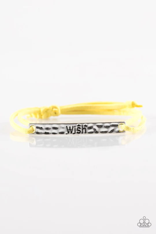 Careful What You Wish For Yellow Bracelet