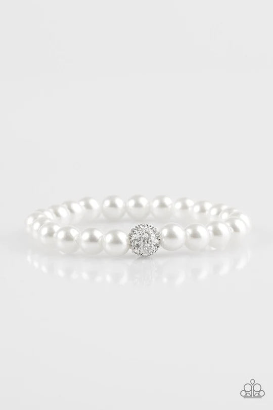 I'm Here For the Bride White Bracelet