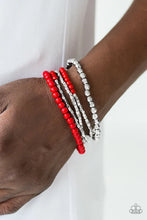 Load image into Gallery viewer, Colorfully Chromatic Red Bracelet