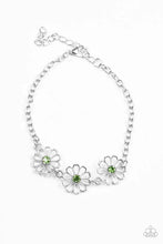 Load image into Gallery viewer, Dancing Daffodils Green Bracelet