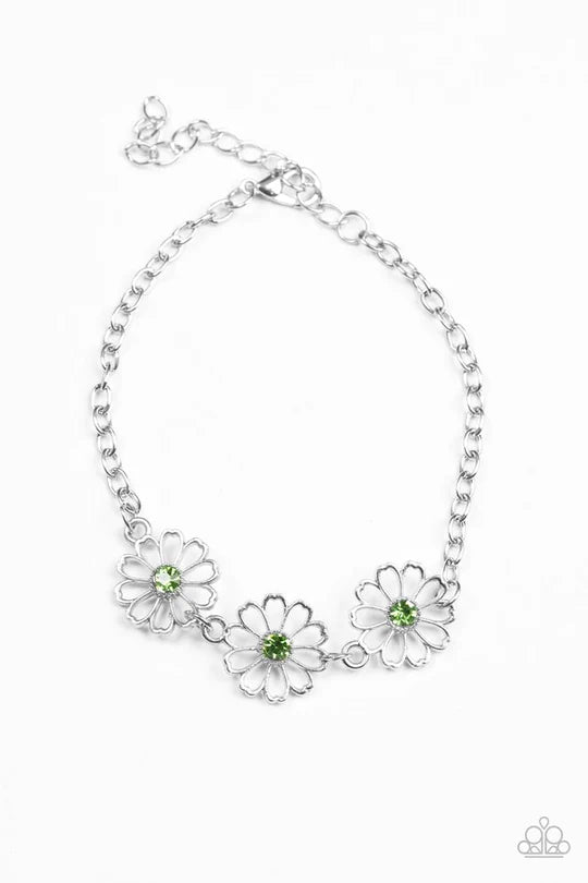 Dancing Daffodils Green Bracelet