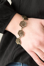 Load image into Gallery viewer, Nip It In the Rosebud Brass Bracelet