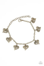 Load image into Gallery viewer, Turn Up the Heart Brass Bracelet