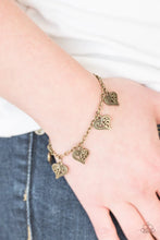 Load image into Gallery viewer, Turn Up the Heart Brass Bracelet