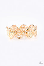 Load image into Gallery viewer, Beat Around the Rosebush Gold Bracelet