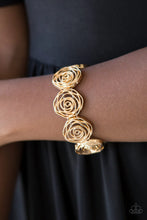 Load image into Gallery viewer, Beat Around the Rosebush Gold Bracelet