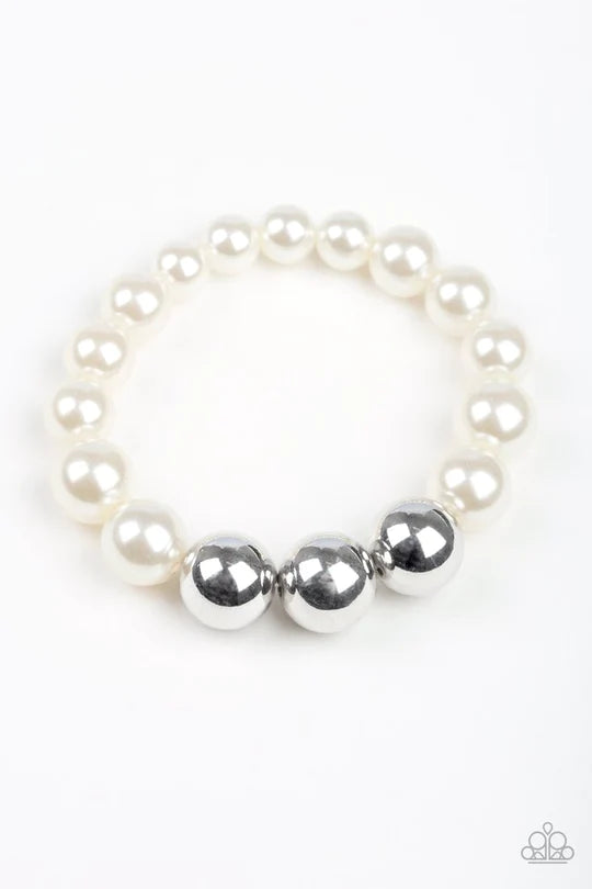 All Dressed Uptown White Bracelet