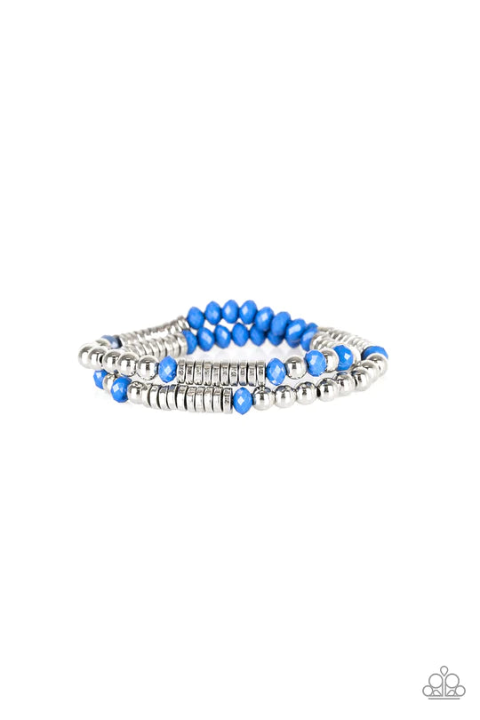Downright Dressy Blue Bracelet