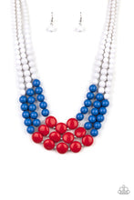 Beach Bauble Red, White, and Blue Multi Necklace