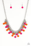 Load image into Gallery viewer, Friday Night Fringe Multi - Orange/Pink Necklace