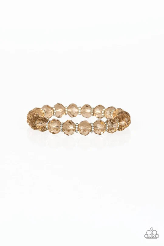 Crystal Candelabras Brown Bracelet