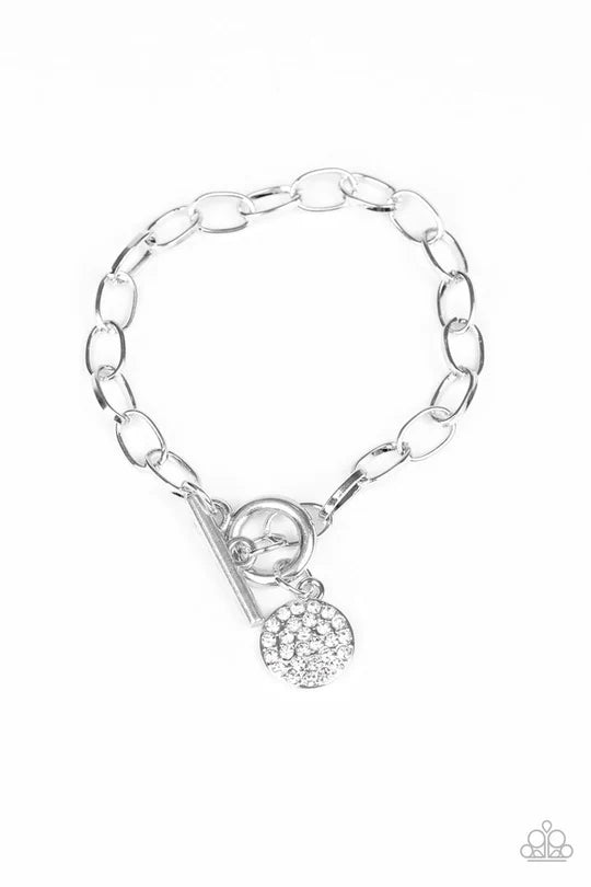 Bling In the New Year White Bracelet