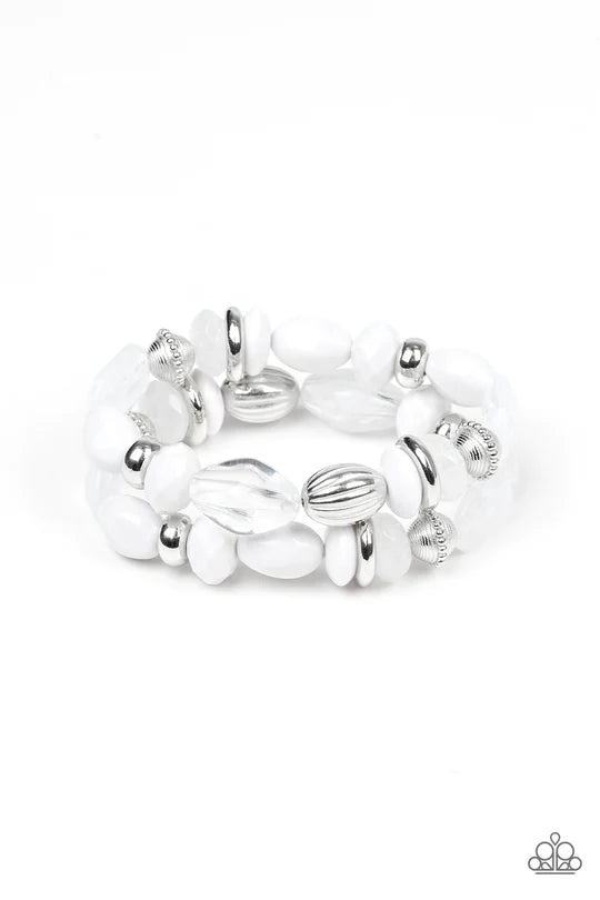 Beach Brunch White Bracelet