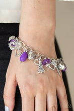 Load image into Gallery viewer, Charmingly Romantic Purple Bracelet