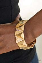 Load image into Gallery viewer, Metallic Geode Gold Bracelet