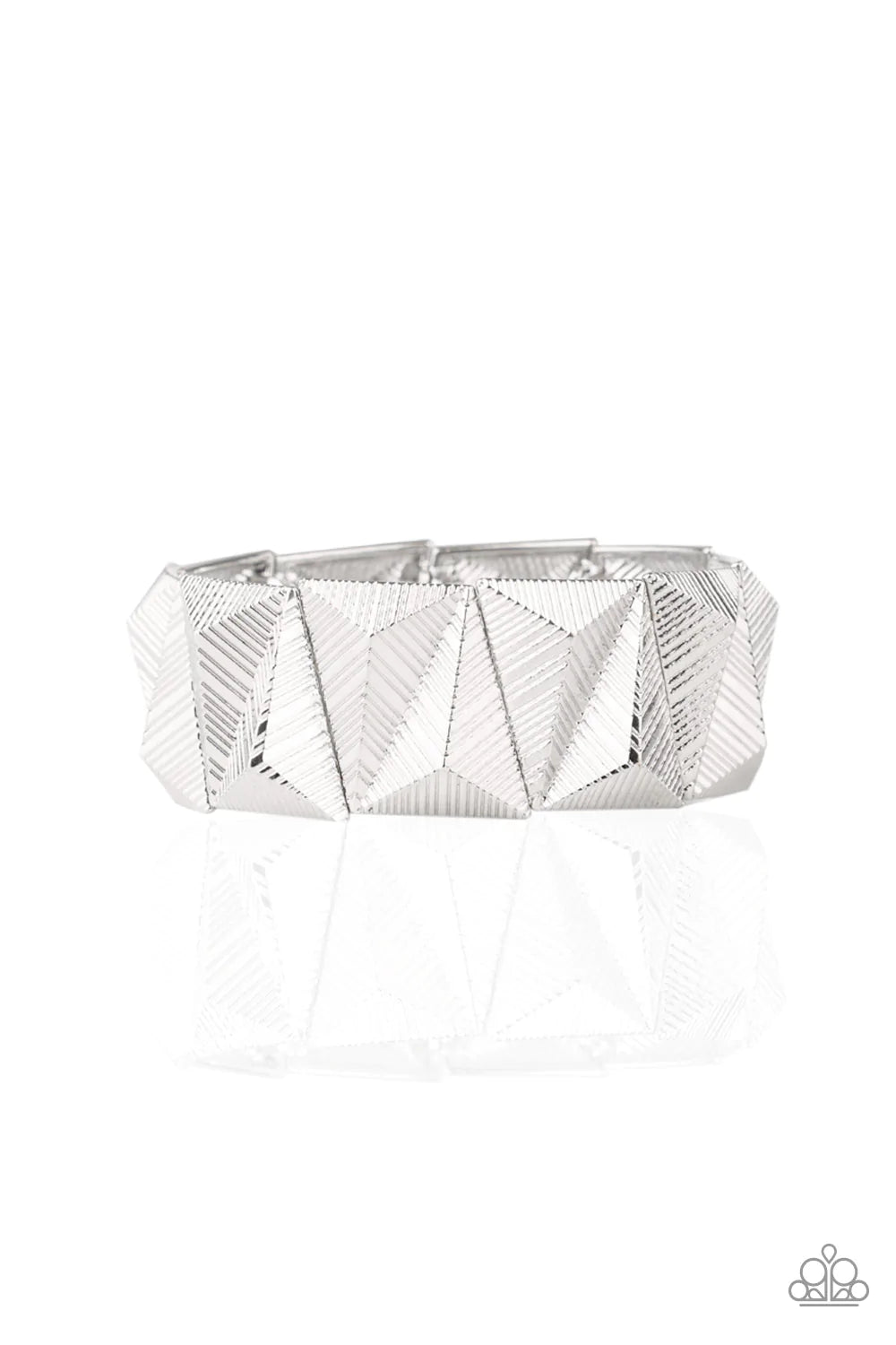 Metallic Geode Silver Bracelet