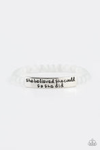 Load image into Gallery viewer, So She Did White Bracelet