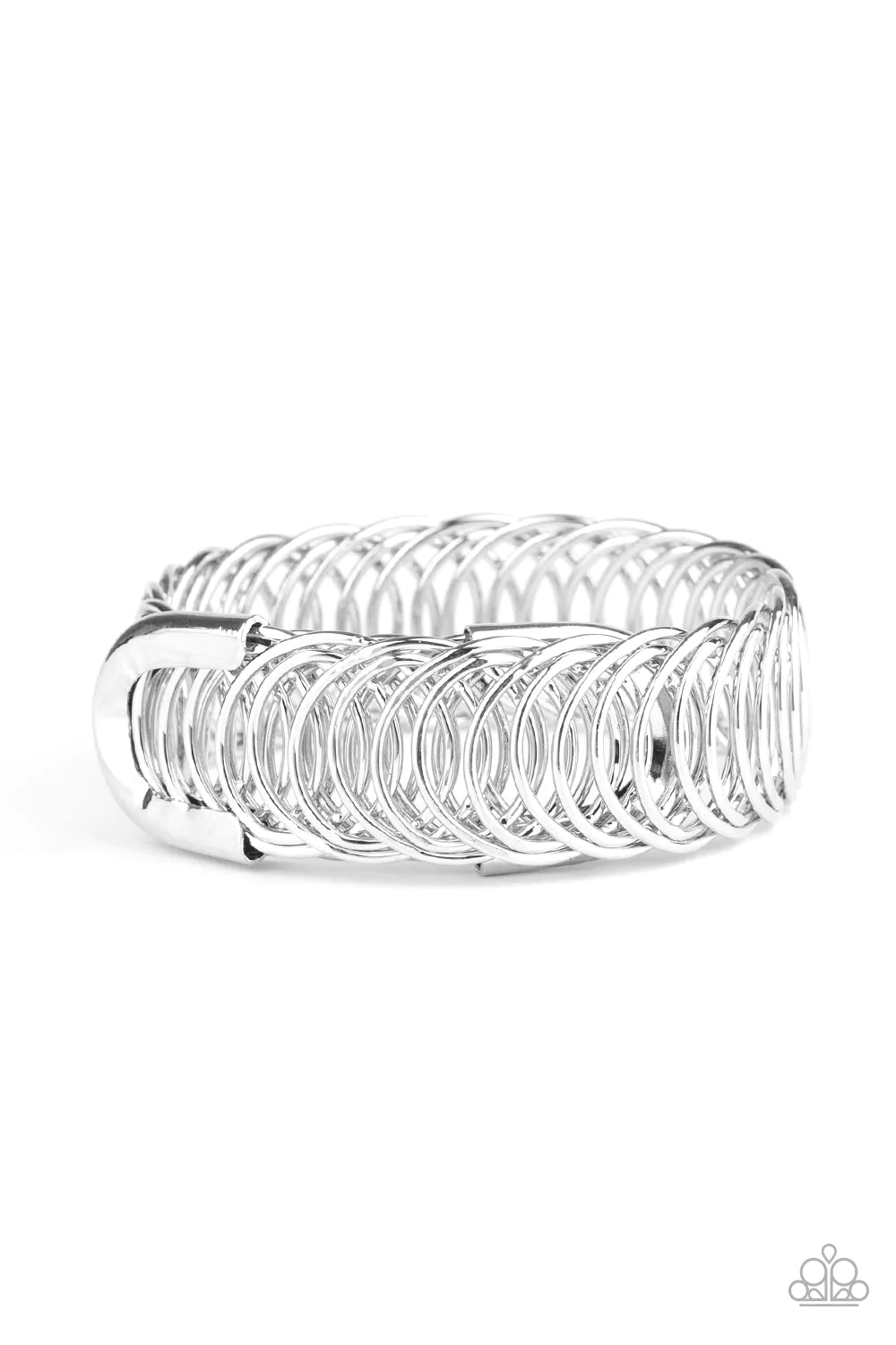 Dizzyingly Demure Silver Bracelet