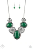 Load image into Gallery viewer, The Medallion-aire Green Necklace