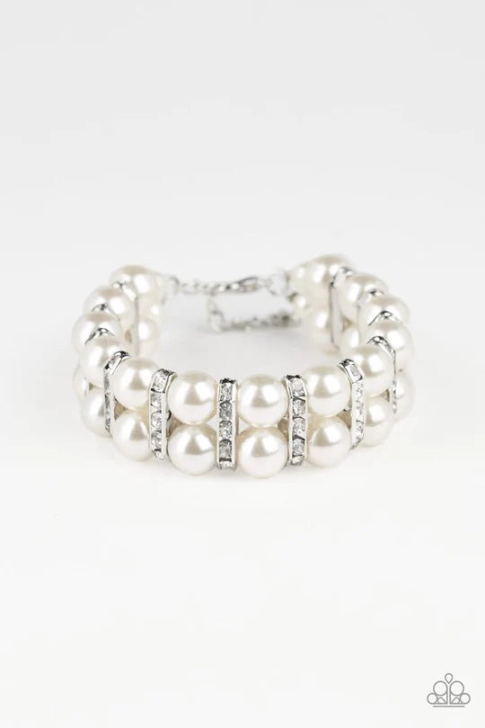 Glowing Glam White Bracelet